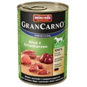 Animonda Grancarno Original Rind + Entenherzen 400 g konzerva pro psy s hovězími a kachními srdíčky 