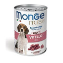 MONGE Fresh Dog Vitello Adult 400 g konzerva pro psy  telecí v těstíčku