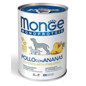 MONGE Dog Fruit Monoprotein konzerva pro psy s kuřecím masem a ananasem 400 g