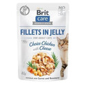 BRIT Care filety v Jelly Choice Chicken&Cheese 24x 85 g Chicken & Cheese