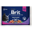 Brit For Wellness & Beauty Fish Plate - sada vlhkého krmiva pro kočky s rybí omáčkou 4x100g