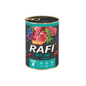 Rafi Junior konzerva pro mladé psy s jehněčím masem, borůvkami a brusinkami 400 g