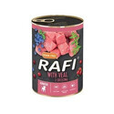 Rafi Junior konzerva pro psy telecí, borůvky, brusinky 400 g