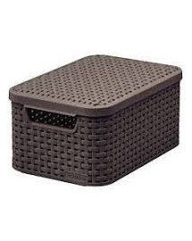 CURVER RATTAN Úložný box Style s víkem - 7 l hnědý
