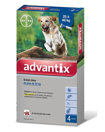 BAYER ADVANTIX Spot on pro psy od 25kg  do 40kg 4x4ml