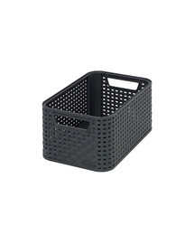 CURVER Úložný box RATTAN Style2 S tmavě šedý
