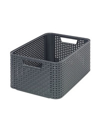 CURVER Úložný box RATTAN Style2 M tmavě šedý