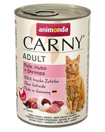 ANIMONDA Carny Cat Adult hovězí, krůta & krevety 6 x 400 g