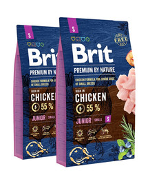 BRIT Premium By Nature Junior Malý S 2 x 8 kg