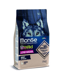 MONGE BWILD Dog Low Grain Adult Husa 2,5kg