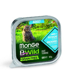 MONGE Bwild Cat Adult Ančovičky 100g