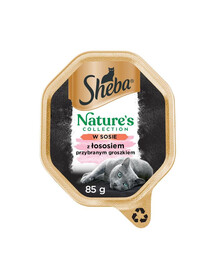 SHEBA Nature's Collection 85 g v omáčce s lososem a hráškem
