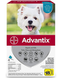 BAYER ADVANTIX Spot on pro psy od 4kg do 10kg 4x1ml