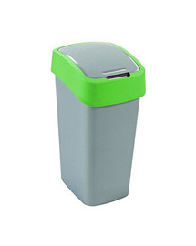 CURVER odpadkový koš, FLIP BIN, stříbrný/zelený, 50l