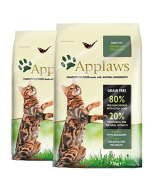 APPLAWS Cat Adult Chicken & Lamb 2 x 7.5 kg granule pro kočky