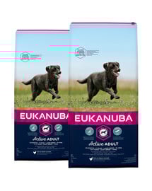 EUKANUBA  Active Adult Large Breeds Chicken bohaté na čerstvé kuřecí 2 x 15kg