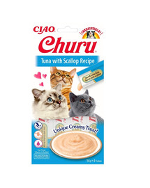 INABA Churu Cat Tuna with Scallop 4x14g