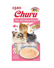 INABA Churu Cat Purée Tuna with Salmon 4x14g