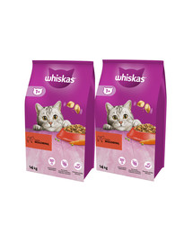 WHISKAS Adult Hovězí 2x14kg