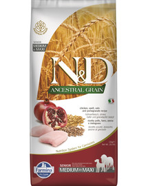 N&D Low Grain Dog Senior M/L Chicken & Pomegranate 12kg