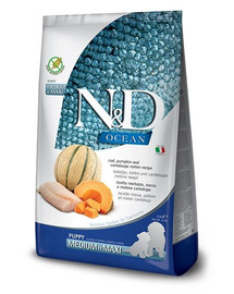 N&D OCEAN DOG Puppy M/L Codfish & Pumpkin & Melon 12 kg