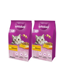 WHISKAS Dry kuřecí 2 x 14 kg