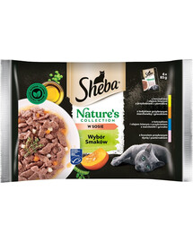 SHEBA Nature’s Collection Kompletní mokré krmivo pro dospělé kočky v omáčce Choice of Flavors