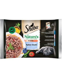 SHEBA Nature’s Collection Rybne Kapsička s příchuti tuňáka a lněného oleje 4x85 g