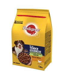 PEDIGREE Tender Goodness 5 x 1,8 kg polotučné kompletní krmivo bohaté na drůbež pro dospělé psy