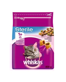WHISKAS Suché Sterilní Kuře 800g
