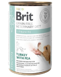BRIT Veterinary Diet Struvite Turkey&Pea 24x400 g veterinární konzerva pro psy s onemocněním močových cest