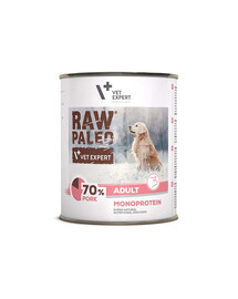 VETEXPERT Raw Paleo Vepřové/Pork Adult Can 800g