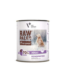 VETEXPERT Raw Paleo Kachna/Duck Adult Can 800g