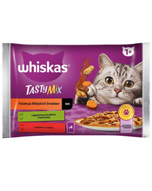 WHISKAS Adult 52 x 85g Kolekce krmiva pro kočky Countryside Flavours v kouscích s jehněčím, kuřecím a mrkví, hovězím a drůbežím masem