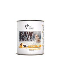 VETEXPERT RAW PALEO Adult turkey 800 g krůtí mokré krmivo