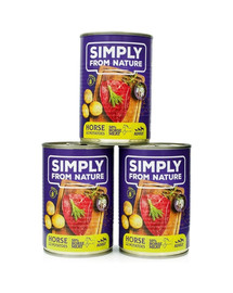 SIMPLY FROM NATURE Koňské maso a brambory 400 g konzerva pro psy