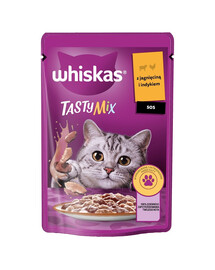 WHISKAS Adult 85g mokré krmivo pro dospělé kočky v omáčce z jehněčího a krůtího masa