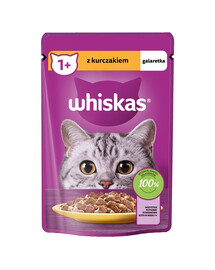 WHISKAS Adult 85g mokré krmivo pro dospělé kočky v želé s kuřecím masem