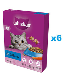 WHISKAS Adult 6x300g suché krmivo pro dospělé kočky s lahodným tuňákem