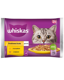 WHISKAS Senior 85g Poultry Feast mokré krmivo pro starší kočky v želé s: kuřecím masem, krůtou