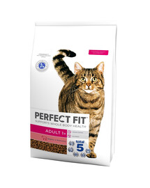 PERFECT FIT Adult 1+ Kompletní suché krmivo s vysokým obsahem hovězího masa pro dospělé kočky o hmotnosti 7 kg