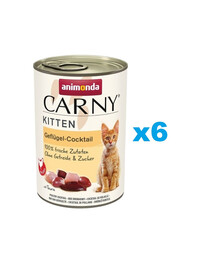 ANIMONDA Carny Kitten Poultry Cocktail 6x400 g drůbeží koktejl pro koťata