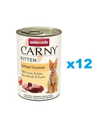 ANIMONDA Carny Kitten Poultry Cocktail 12x400 g drůbeží koktejl pro koťata