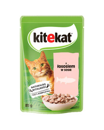 KITEKAT Losos v omáčce 28x85 g pro dospělé kočky