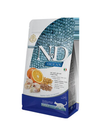 FARMINA N&D Ocean Cat Adult Cod, Spelt, Oats & Orange 10 kg