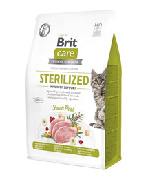 BRIT CARE Bezobilná sterilizovaná imunita hypoalergenní složení 0,4 kg pro dospělé sterilizované kočky