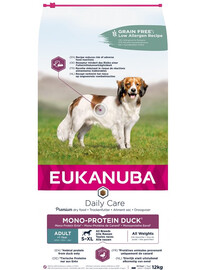 EUKANUBA Daily Care S-XL Adult Duck 12kg jednoproteinové krmivo pro dospělé psy