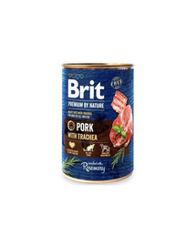 BRIT Premium by Nature 400 g s vepřovým masem a jícnem pro psy