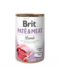 Brit Pate&Meat Jehněčí krmivo pro psy 400g