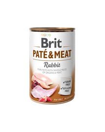 BRIT Pate&Meat rabbit 400 g králičí paštika pro psy